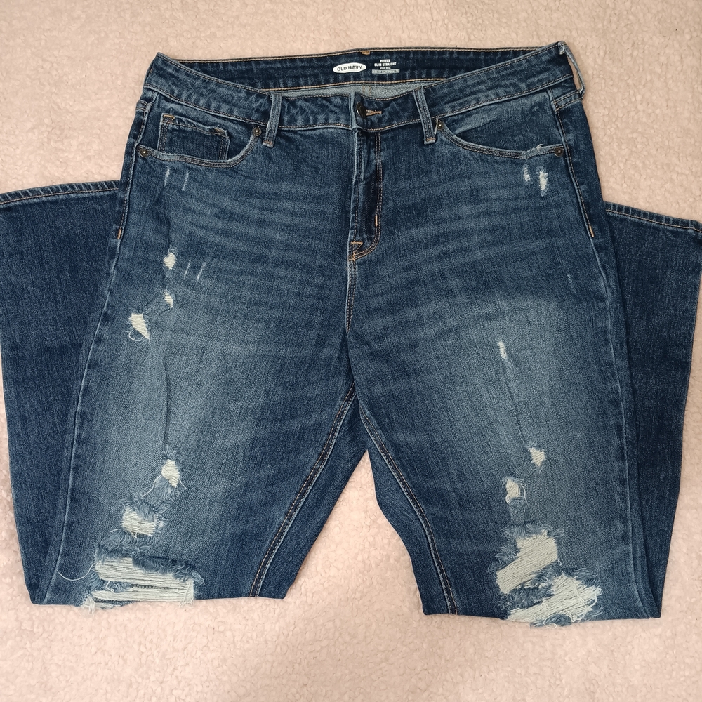 Old Navy Medium Blue Boyfriend Jeans